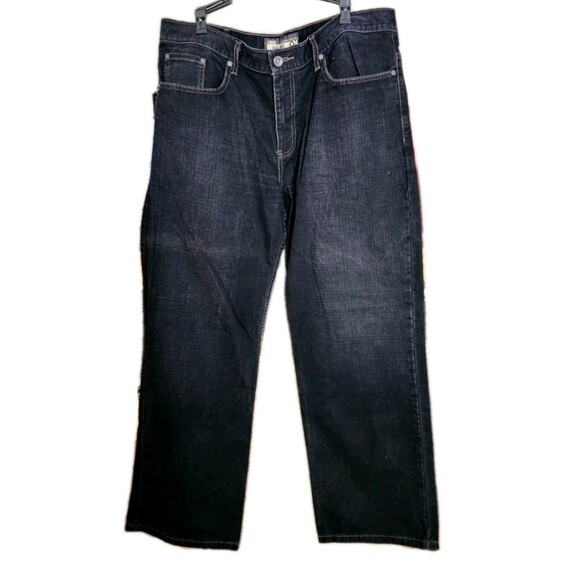 Old Navy Loose Fit Jeans Men’s 38x32 Black Denim Straight Leg Relaxed SPR09 Y2K - Picture 1 of 8